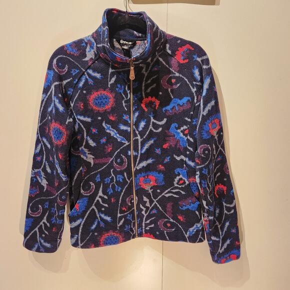 Sherpa Adventure Gear Bhutan Full Zip Jacket Rathee Blue Floral GORPcore Sz M - Picture 2 of 9